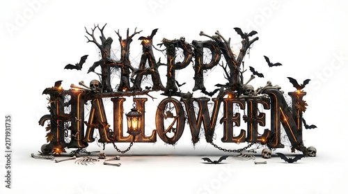 happy halloween text
