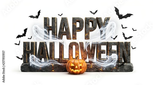 happy halloween text