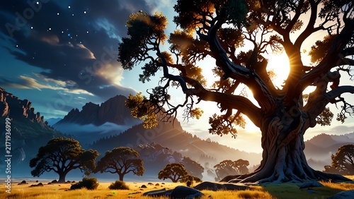sunrise in the mountains