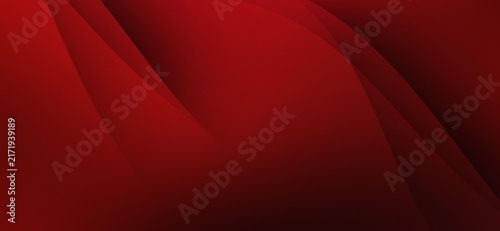 Obraz na plátně Dark red abstract background with smooth wave curves and subtle gradient overlay