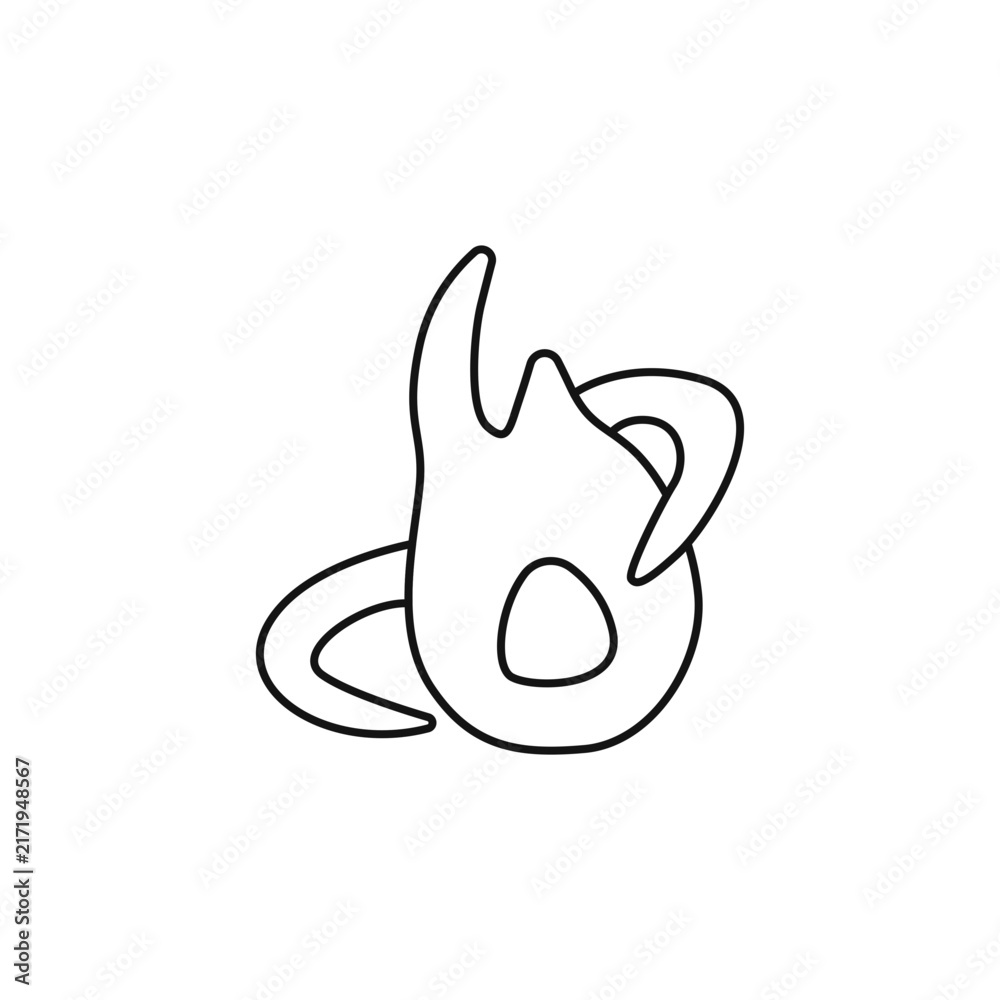 Naklejka premium Minimal Fire Flame Icon