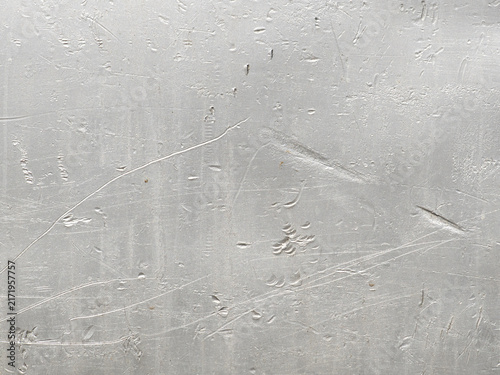 Close-up of Textured Scratched Aluminum Surface