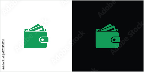 Green Wallet With Money Icon