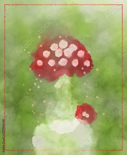 Fly Agaric Mushroom Mycological Fungi Botanical Plate