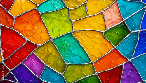 Colorful Abstract Stained Glass Mosaic Background