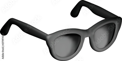Black sunglasses 3d icon
