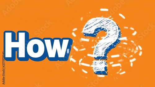 Question mark and how text symbolizing inquiry and information