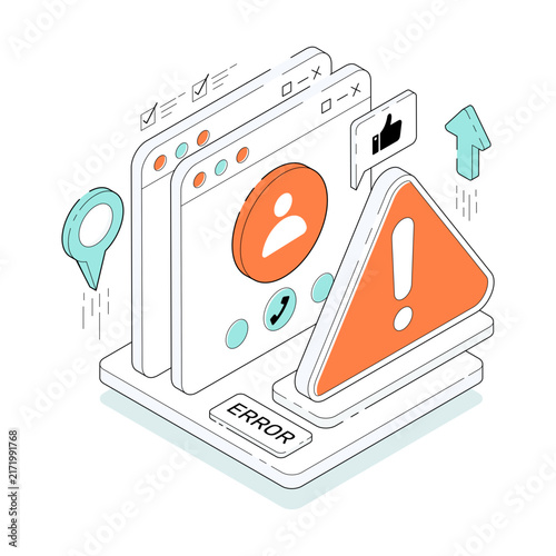 An illustration design of call error 