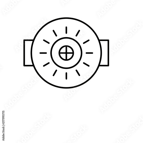 Sun icon with rays and a circle in the center