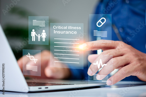 Critical illness insurance, along with the policy document, will show details of healthcare coverage, medical expenses, and insurance planning. The contract can be signed online.