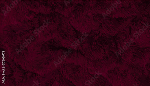Bild auf Leinwand Deep burgundy fur texture background, vector abstract dark red fuzzy pattern for luxury textile design, high-end banner backdrop, cozy winter fashion wallpaper, soft faux wool surface aesthetic