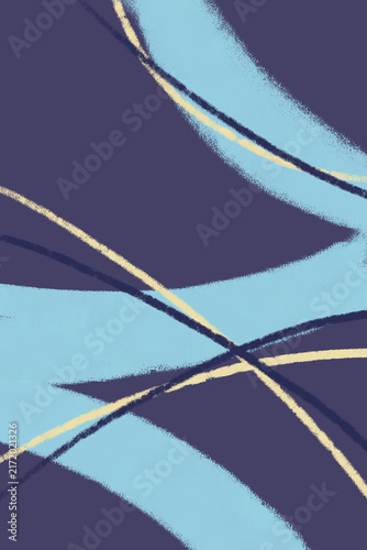 abstract violet background with blue and yellow drawn lines
