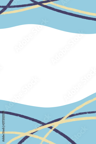 soft abstract blue frame with transparent or white background