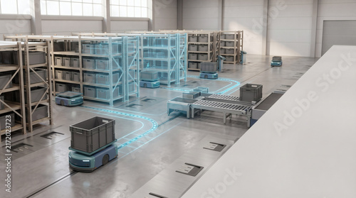Digital twin warehouse logistics with autonomous mobile robots in smart manufacturing facility