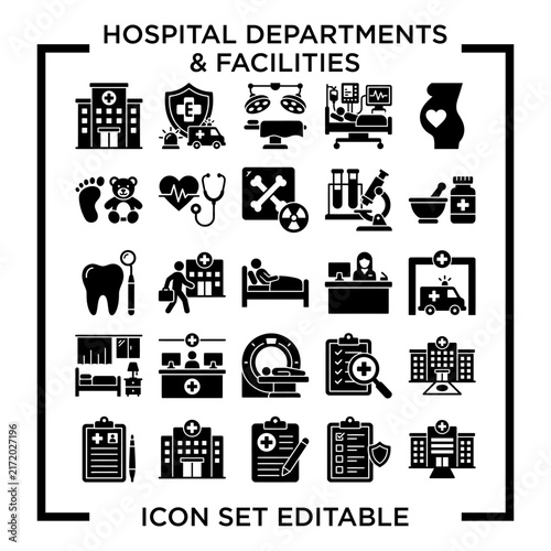 HospitalDepartmentsAndFacilitiesIconSetCollection 2.