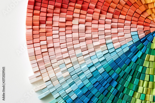 Colorful Peg Art In Circular Pattern