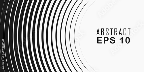 Фотография Minimalist abstract background featuring semicircular lines