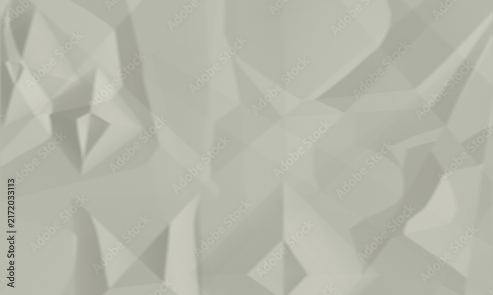 Obraz premium An abstract geometric background featuring layered triangular shapes in monochromatic shades of grey creating a subtle low-poly style with soft lighting effects