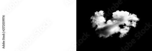 Fotografie Realistic cloud overlay with black background preview and transparent PNG versio