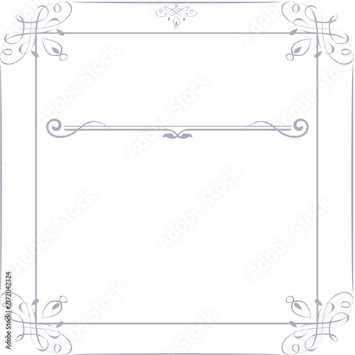 Blank certificate template with elegant floral border design for awards and diplomas