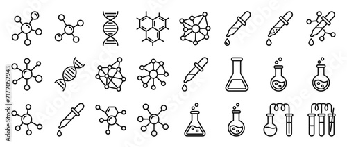 Science and Chemistry Icons Set