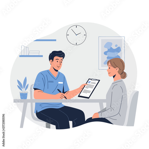 Doctor Consulting Patient With Medical Chart