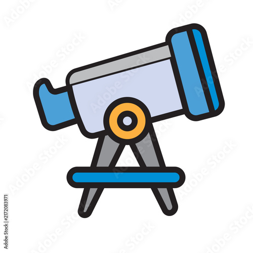 Cartoon Telescope for Astronomy Exploration