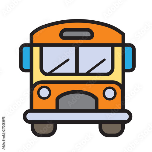 Back to School Bus Illustration