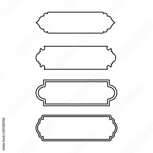 Decorative Label Frame Collection. Vintage Ornamental Border Templates