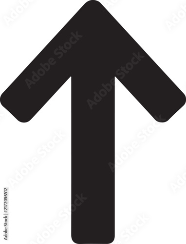 Black arrow pointing north is displayed on a white surface.