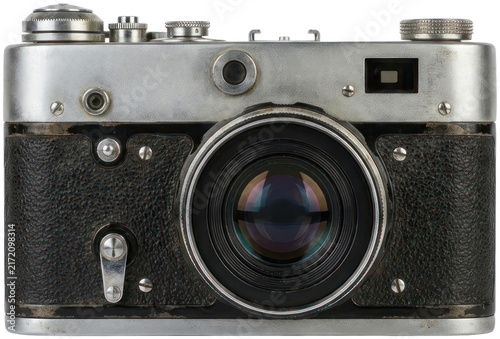 Fotografía Vintage 35mm film rangefinder camera.