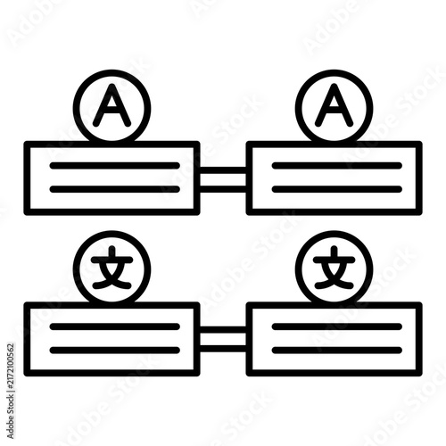 Obraz na płótnie Text Match Line Icon