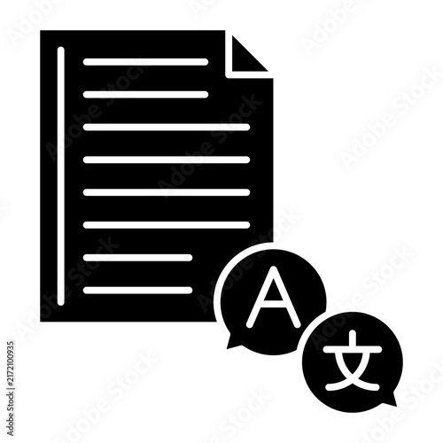 Bild auf Leinwand Text Align Glyph Icon