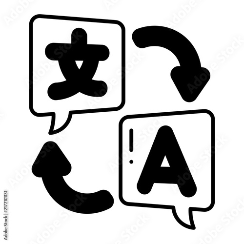 Foto Language Convert Dualtone Icon
