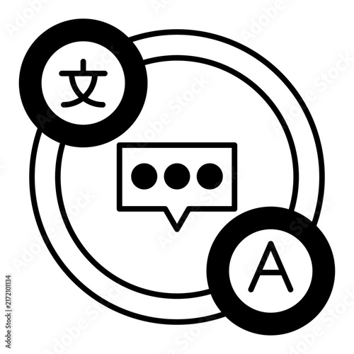 Cuadro en lienzo Language Connect Dualtone Icon