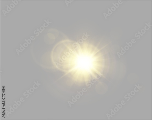 Pure sunshine creates a luminous halo.
Golden star rays spread around the center.
Ideal for isolated transparent elements.