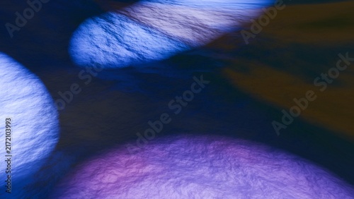 Canvastavla A deeply atmospheric and abstract 3D rendered image focusing on depth of field