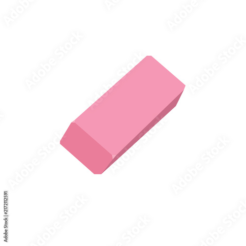 pink eraser rubber mistake emoji symbol sign icon vector illustration silhoutte