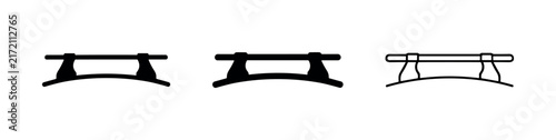 Картината върху платно Car roof rack crossbar icons