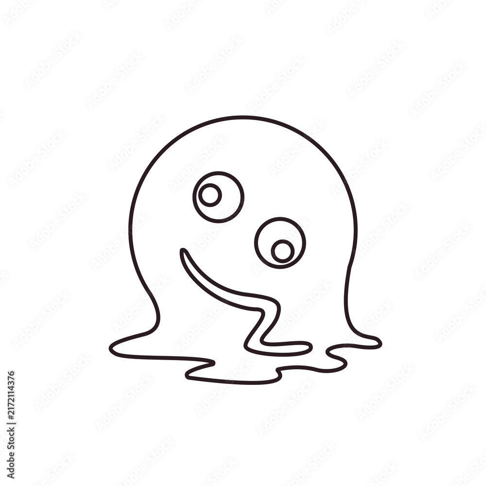 Fototapeta premium Melting vector icon symbol emoji face