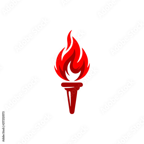 tourch flame design logo