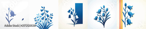 Bluebell Flower Silhouette Vector Illustration