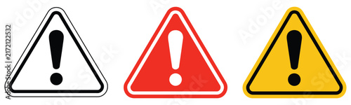 Фотография Warning sign set