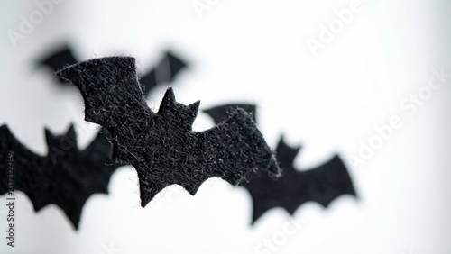 Black Felt Halloween Bats Hanging Decoration