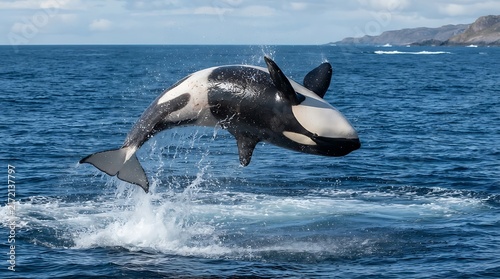 orca jumping out of water