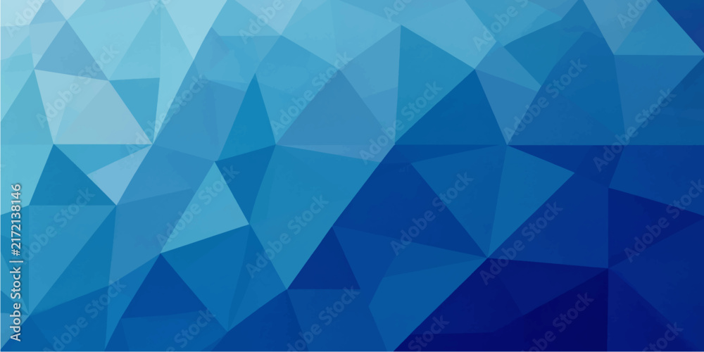 Obraz premium Blue geometric vector background with layered polygon shapes and faceted abstract texture for modern creative design projects