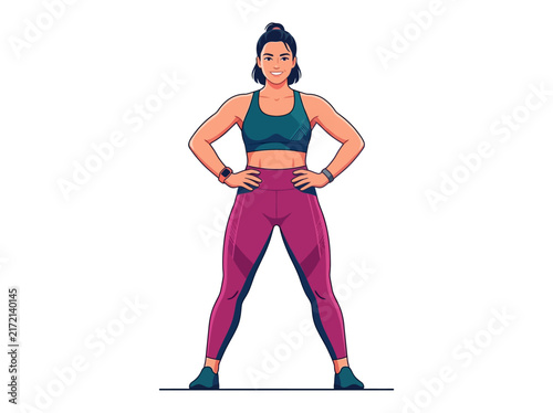 Fit And Confident Woman Ready For Workout Session