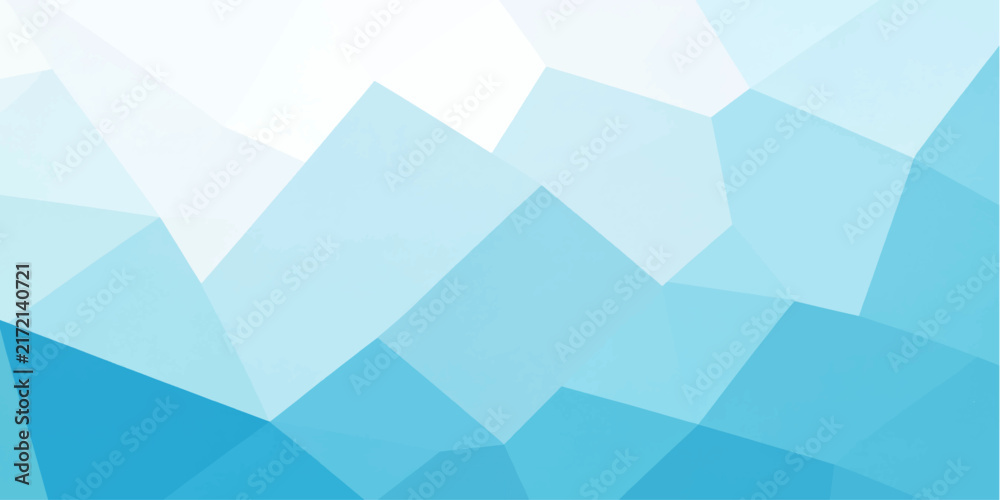 Fototapeta premium Abstract Blue Geometric Background with Low Poly Shapes and Clean Polygonal Facets for Modern Design