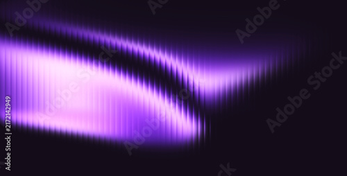 Abstract purple neon light waves with glowing vertical streaks on a dark background, futuristic energy texture for modern technology, music, digital art and creative design