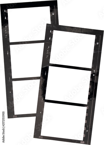 Black Vintage Blank Paper Photo Film Frames